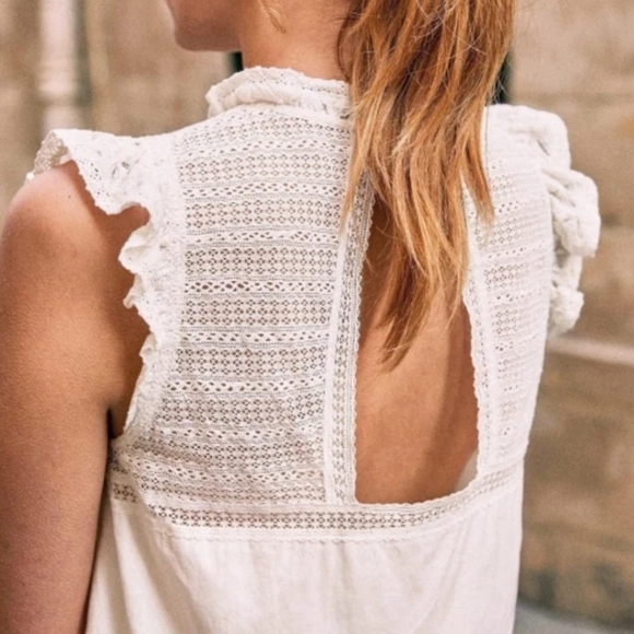 Sezane Sophia Dress in Ecru size 40 NWT - Picture 2 of 10